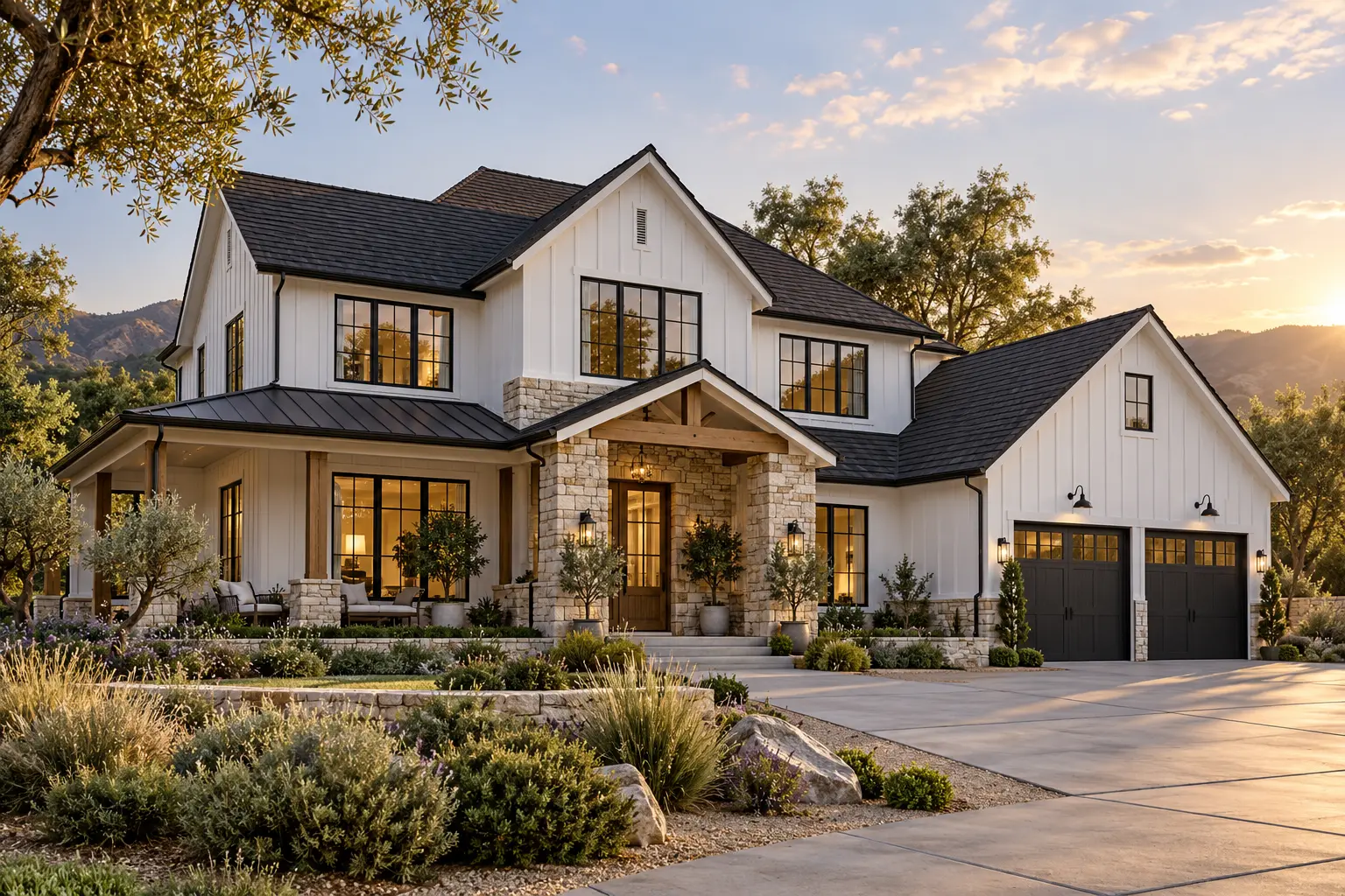 Modern Farmhouse — Exterior Rendering