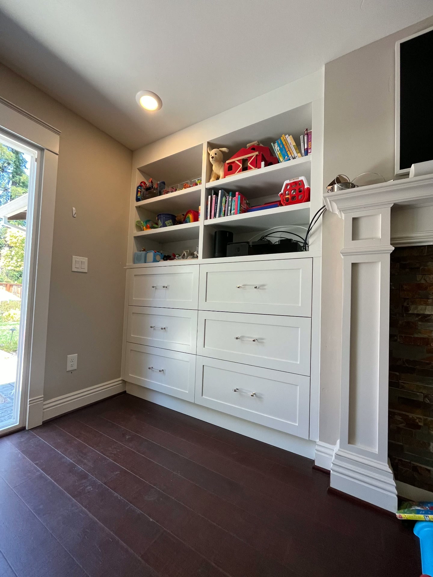 Built-In Shelving & Drawers — Family Room Millwork