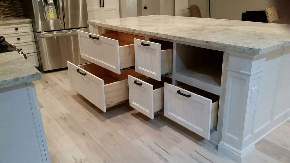 Island Drawers — Full-Extension Glides & Wood Boxes