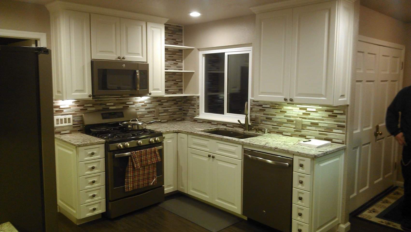 White Kitchen Remodel — Tile Backsplash & Granite Tops