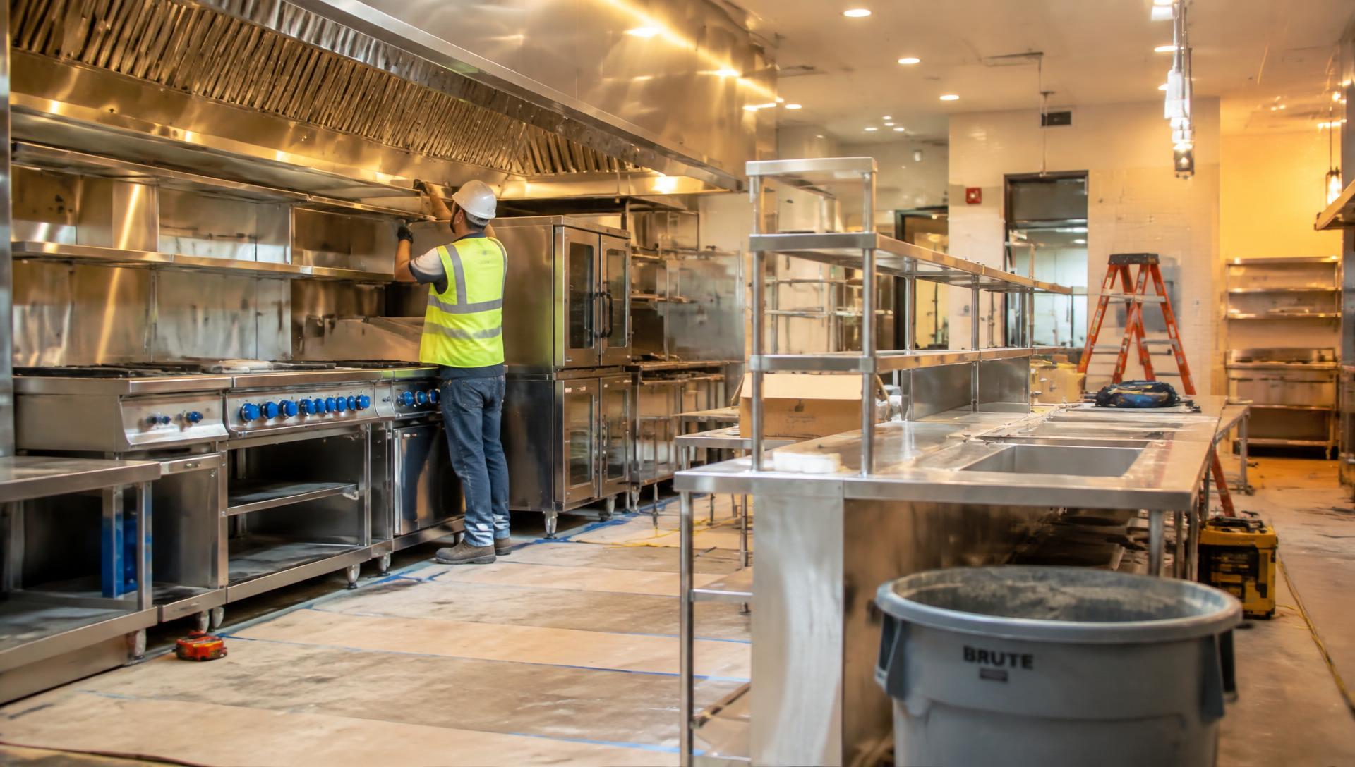 Commercial kitchen under renovation (representative image)